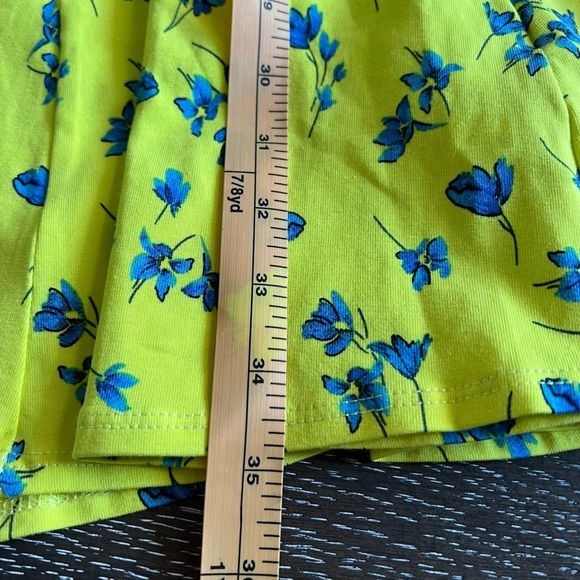 ASOS bright yellow dress with blue flowers - Picture 3 of 8